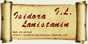 Isidora Laništanin vizit kartica